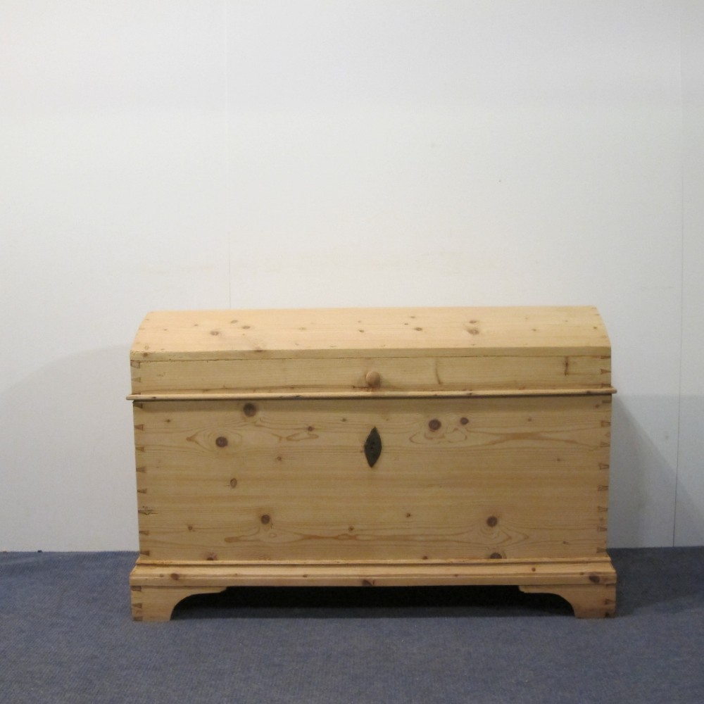 19th Century Antique Pine Dome Top Chest 