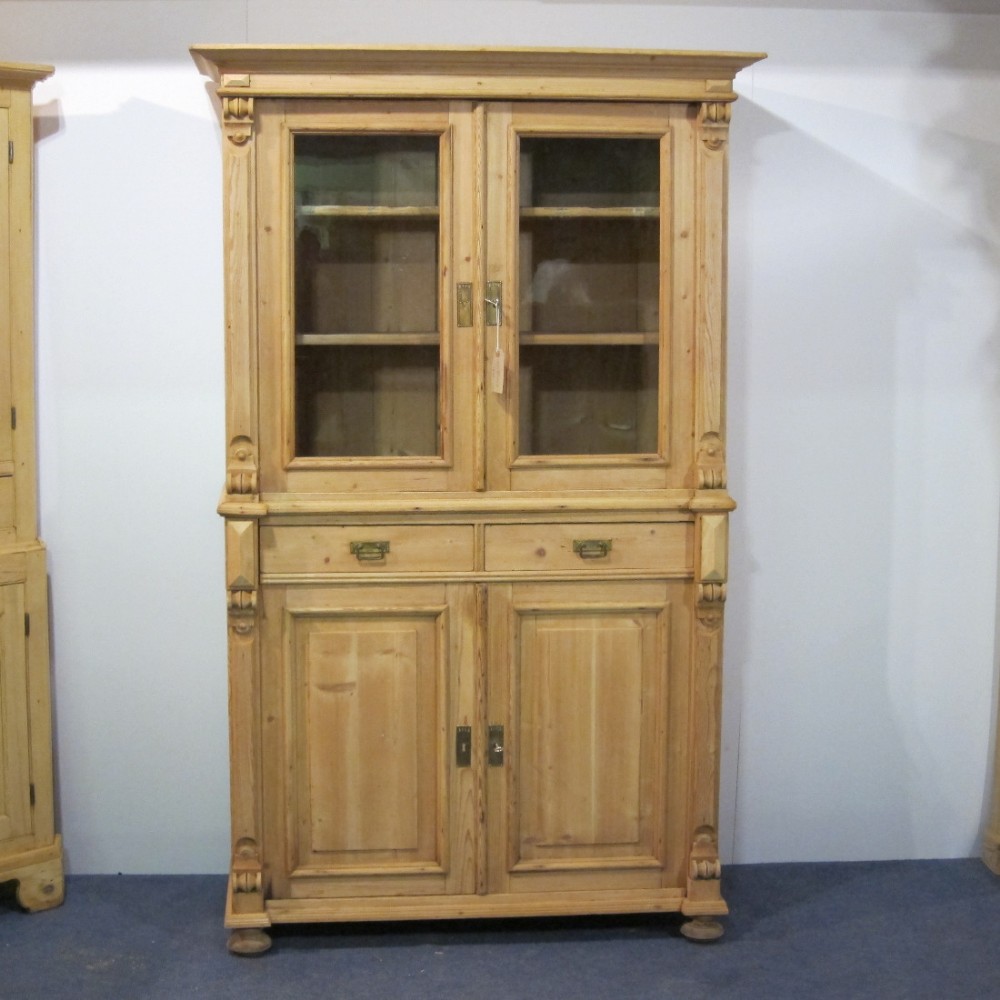 A Grand Antique Pine Farmhouse Cabinet c.1910 