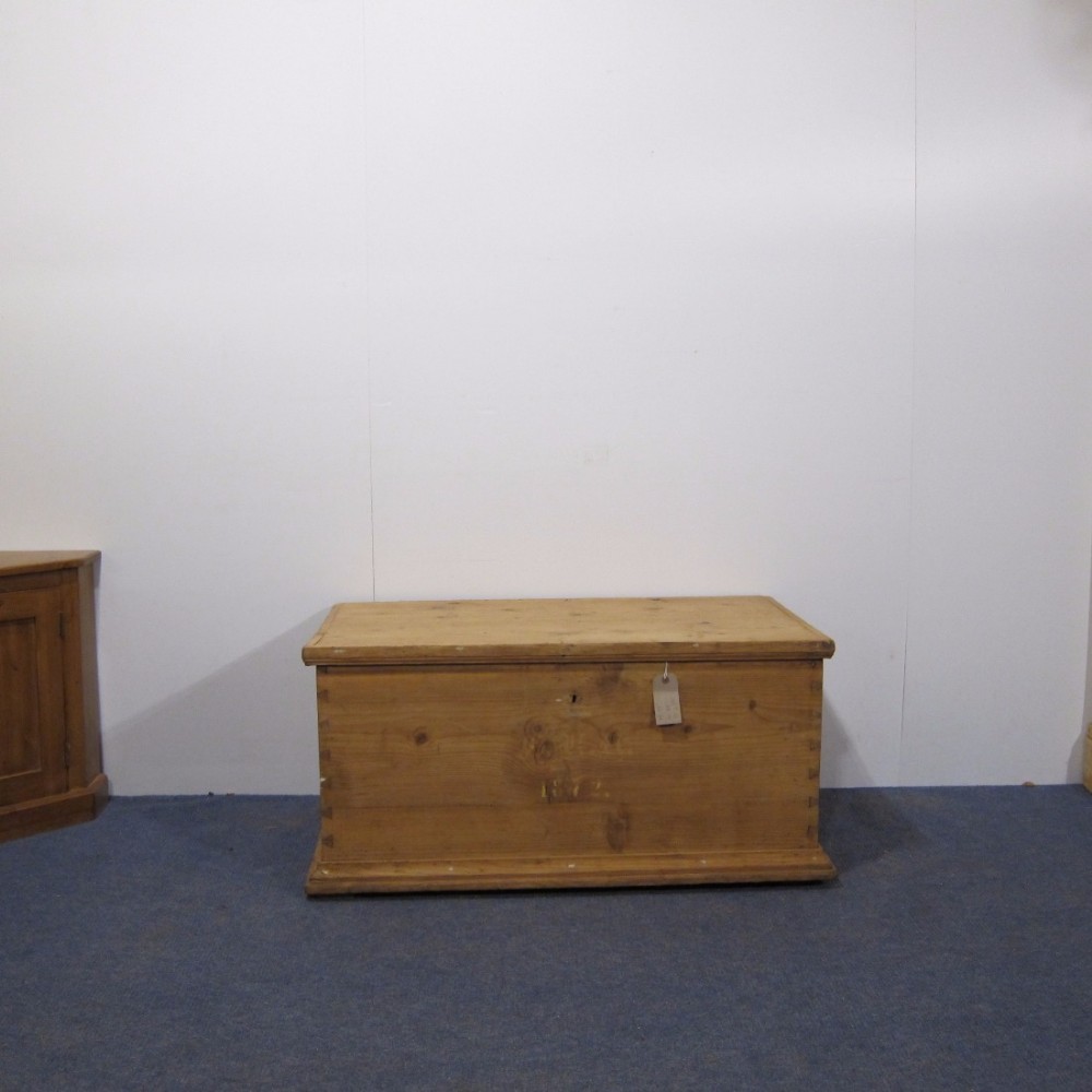 Very Old Antique Flat Top Box Chest c.1872