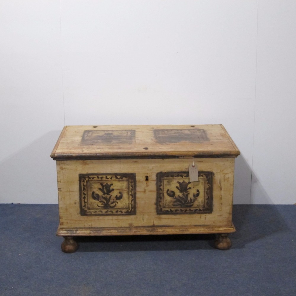 Gorgeous 19th Century Antique Marriage Chest Box
