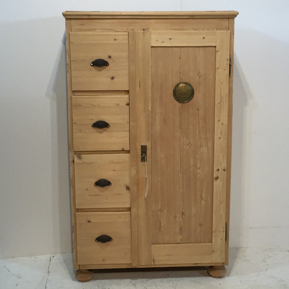 Old Pine Food Larder Cupboard c.1910