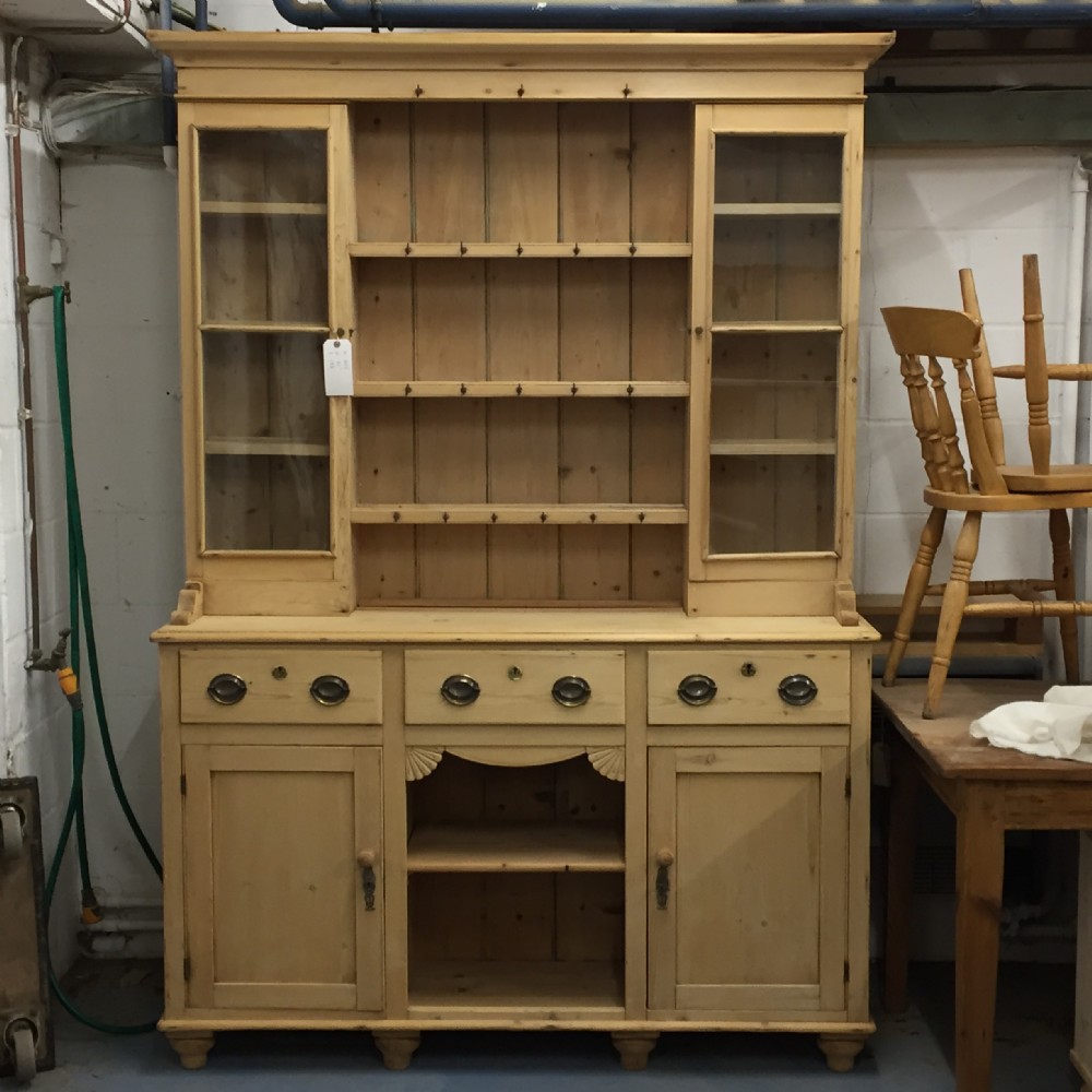Very Large Old Victorian Pine Farmhouse Dresser