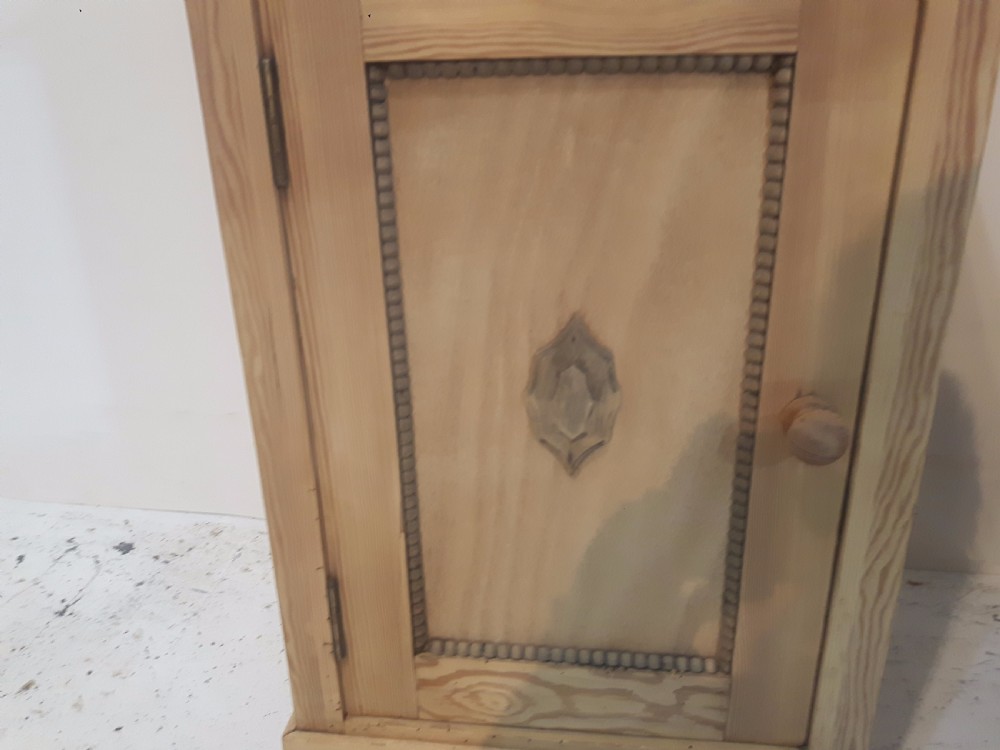 Attractive Pair of Antique Pine Bedside Cupboards  View V