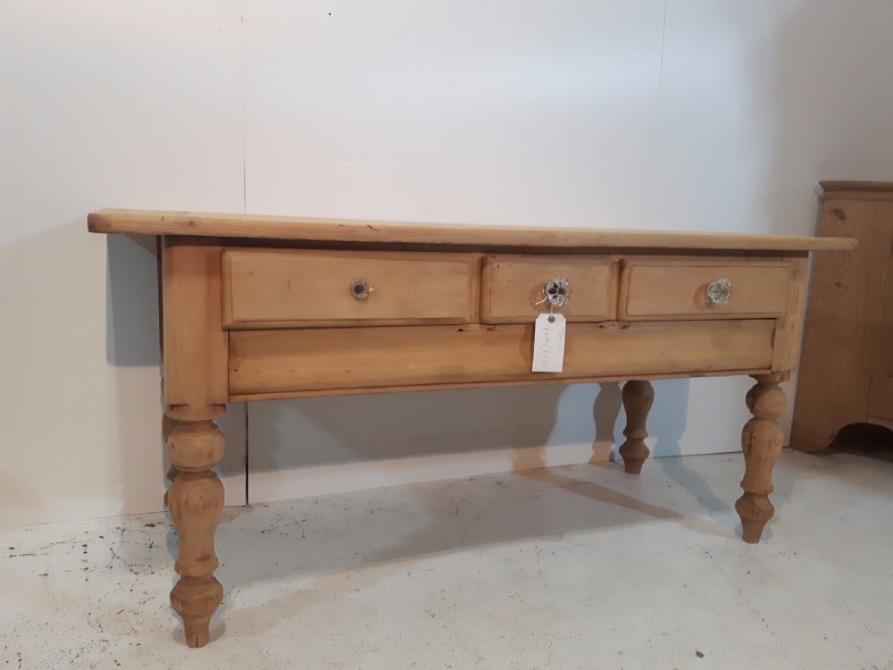Victorian Pine Farmhouse Preparation Table  View II