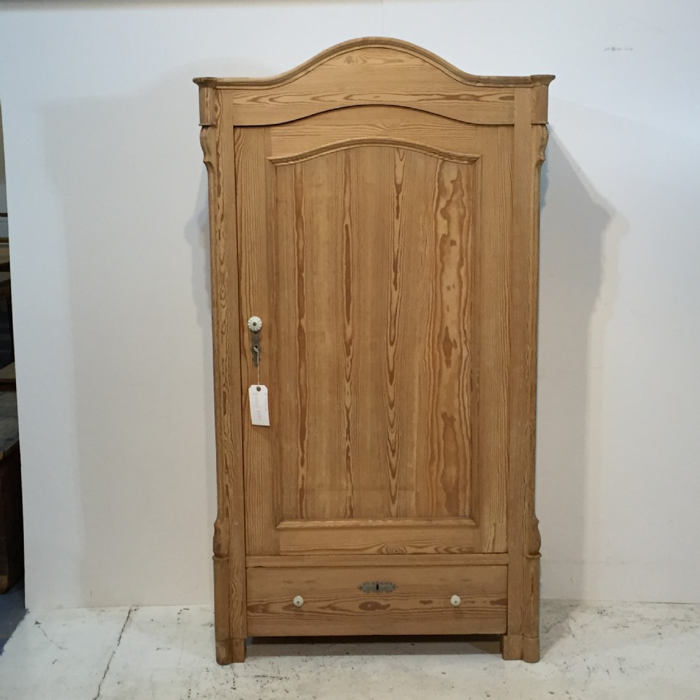 Antique Pine Arched Top Armoire