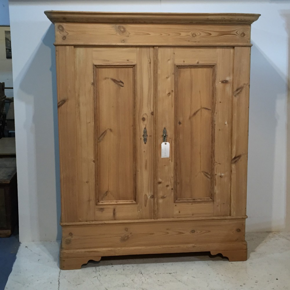 Mid 1800's Old Pine French Wardrobe 