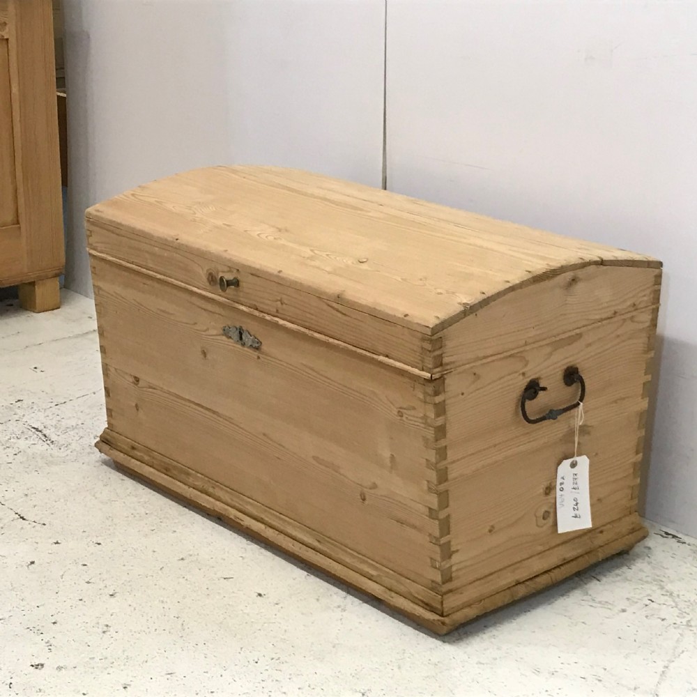 Small Arched Top Pine Linen Chest  View II
