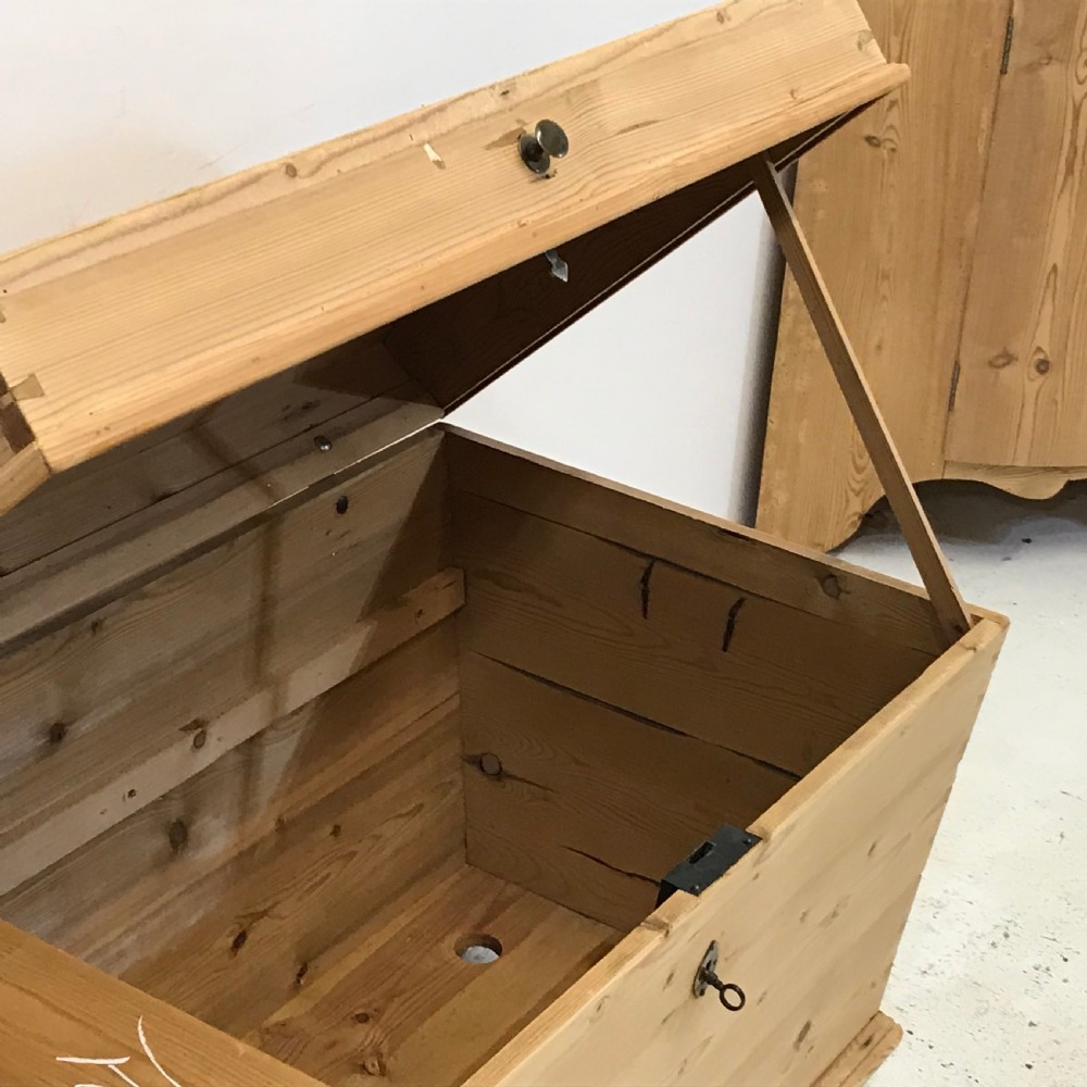 Large Dome Shape Old Pine Chest  View VII