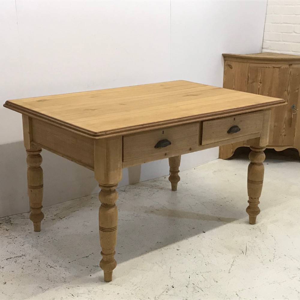 Old English Pine Country Kitchen Table  View II