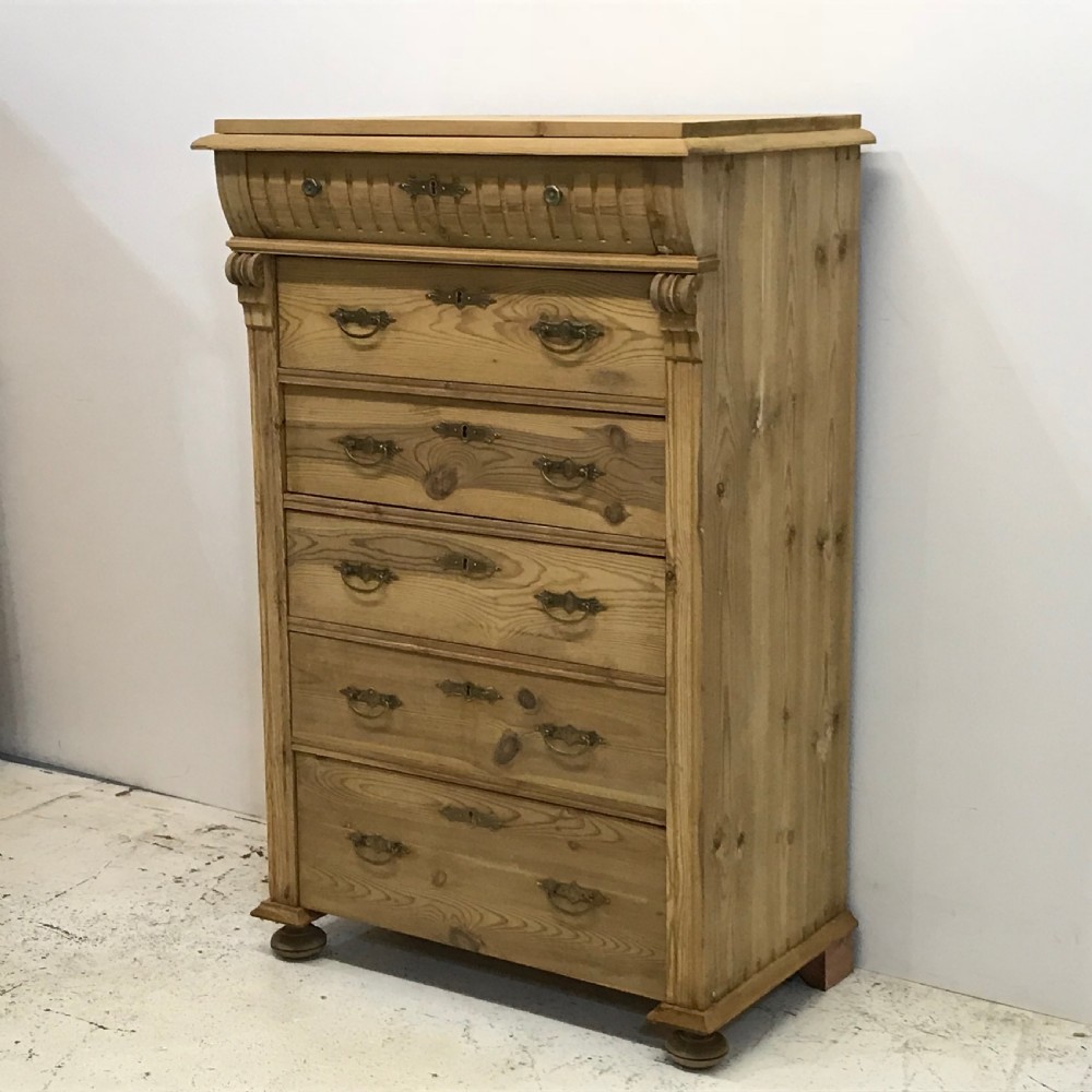 Antique Pine Danish Bank of Drawers c.1910 View III