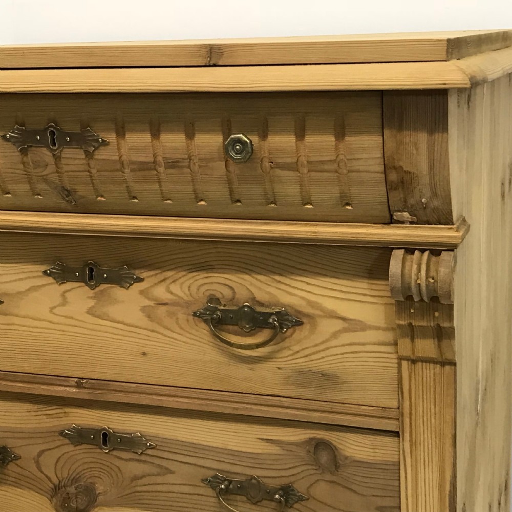 Antique Pine Danish Bank of Drawers c.1910 View IV