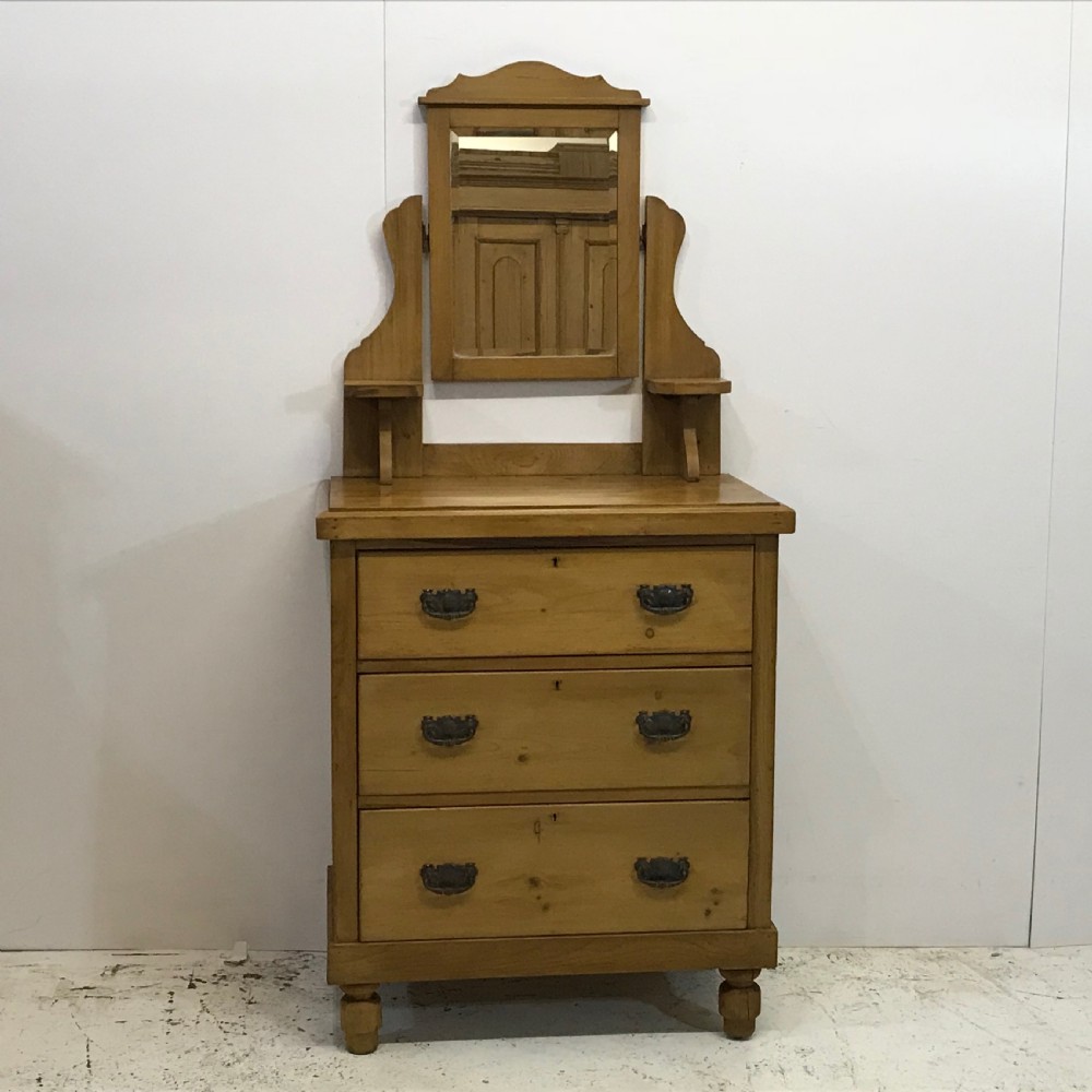 OLD ENGLISH PINE DRESSING CHEST 