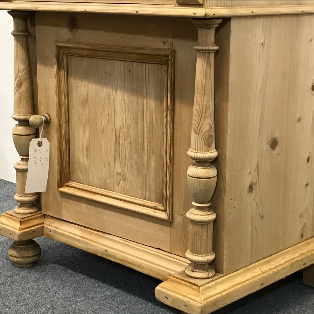 Small Antique Pine Wash Cupboard with Lift Up Lid  View VI