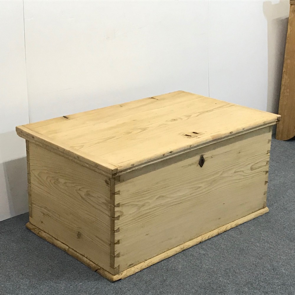 Deep Flat Top Old Pine Chest c.1890 View II
