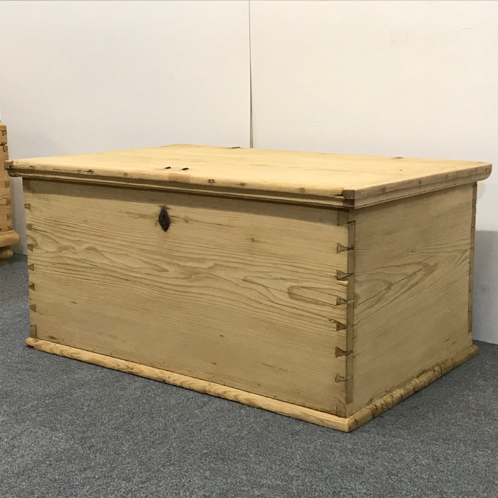 Deep Flat Top Old Pine Chest c.1890 View III