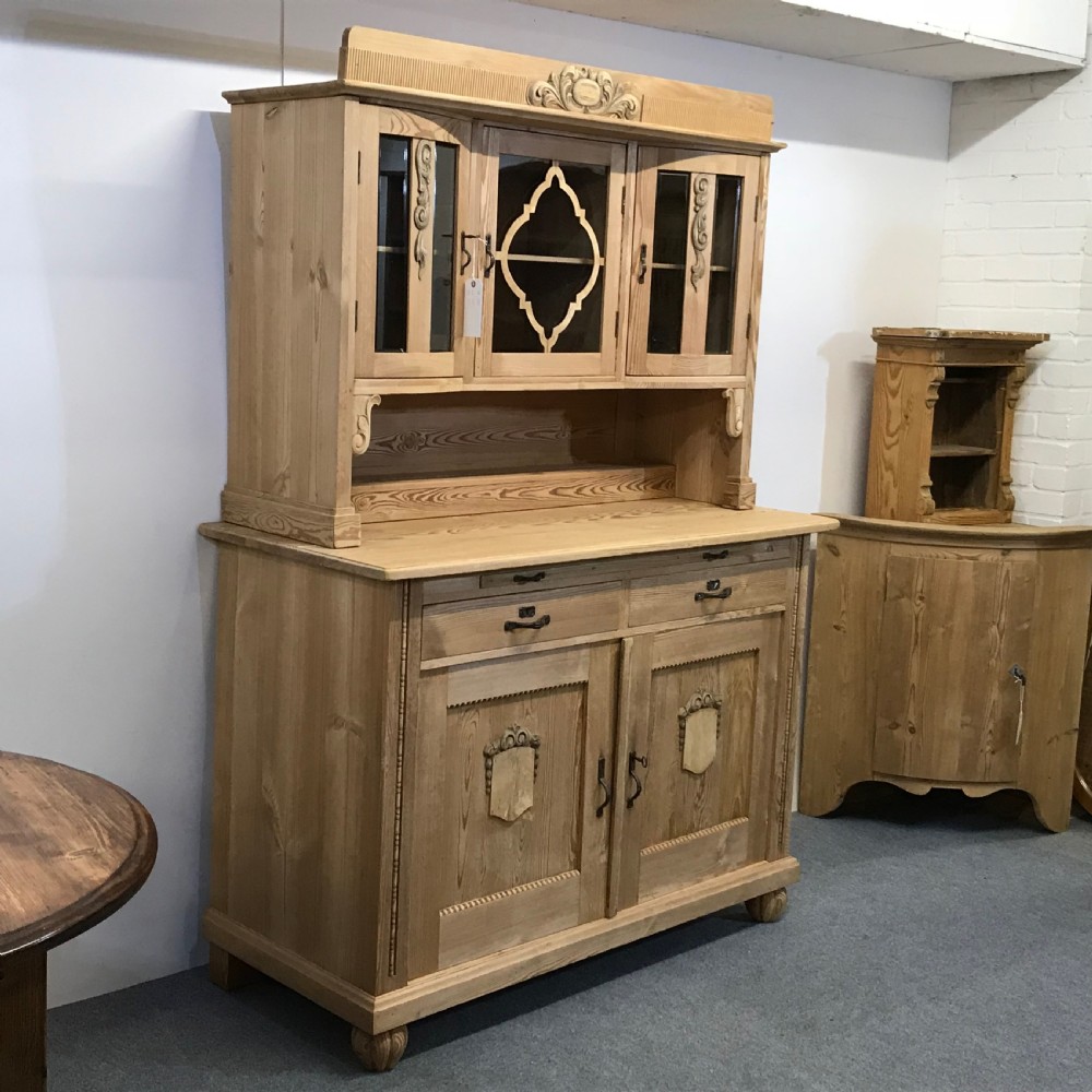 Large Old Pine German Dresser c.1925 View II