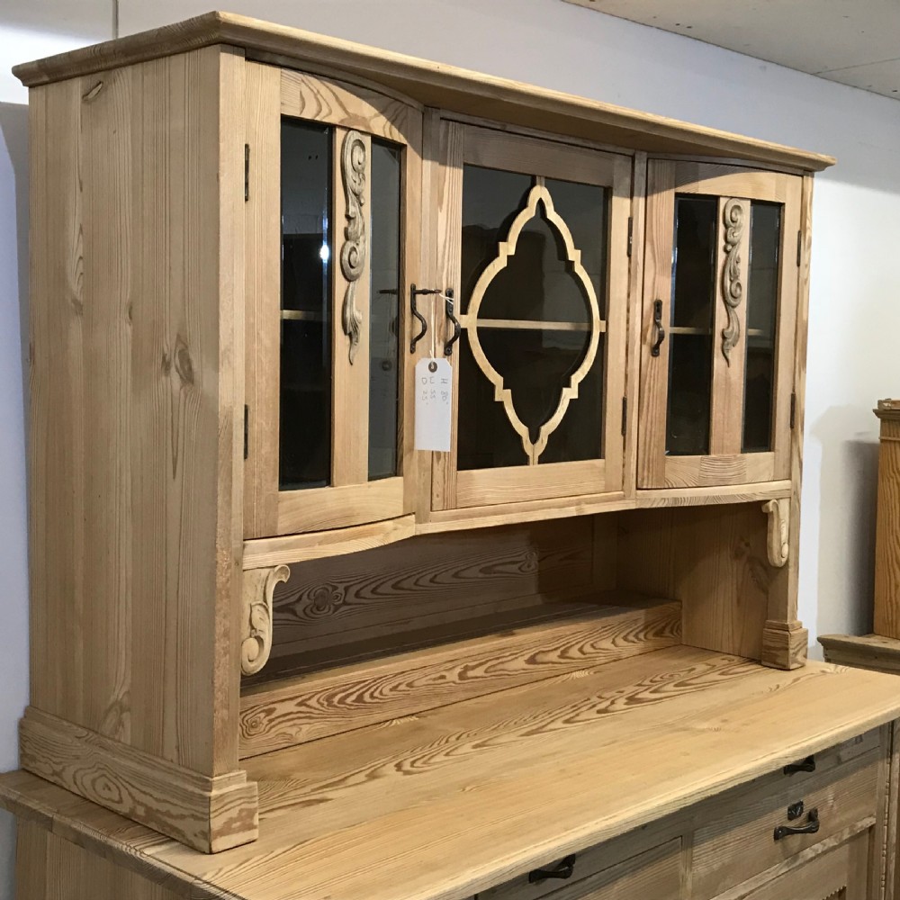 Large Old Pine German Dresser c.1925 View V
