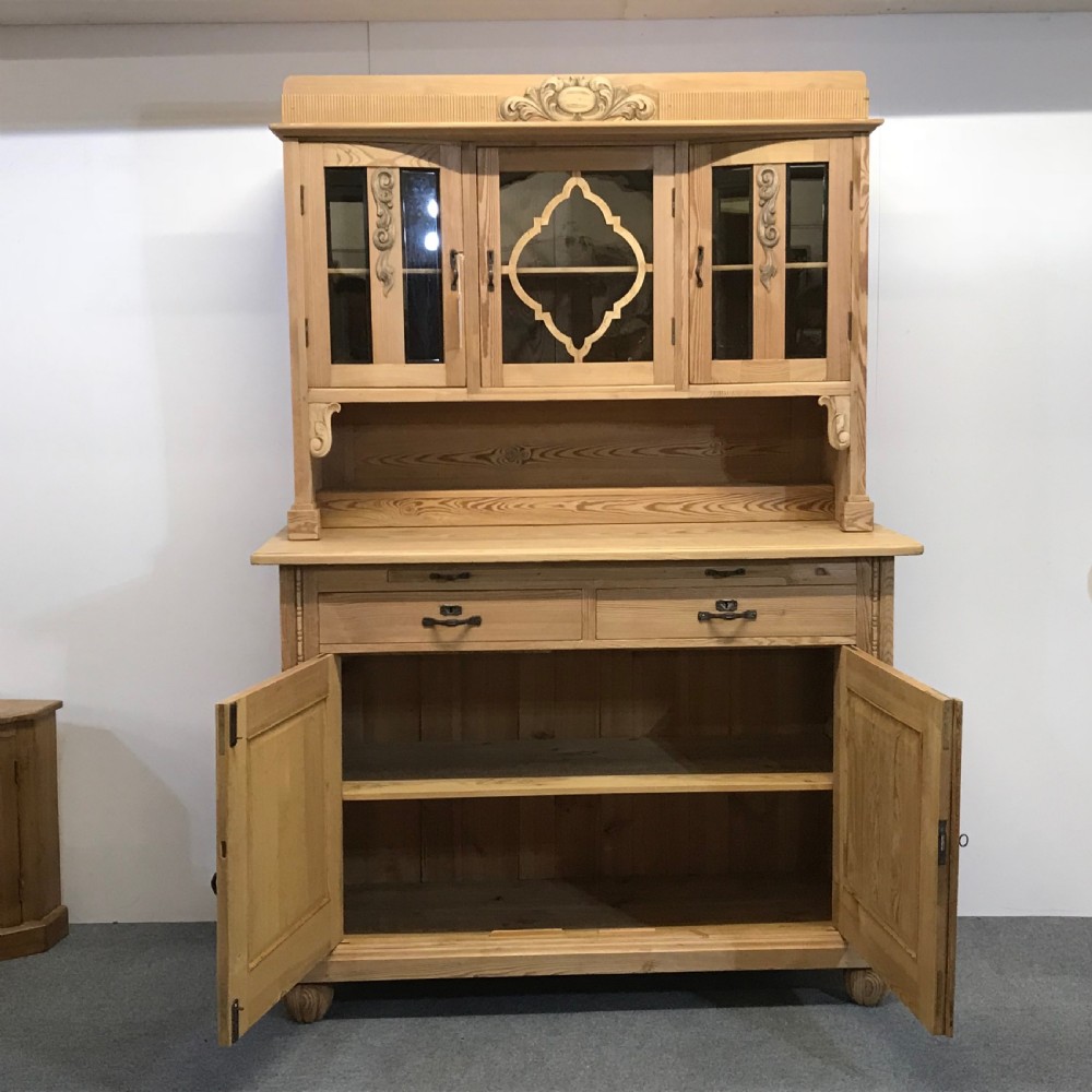 Large Old Pine German Dresser c.1925 View VII