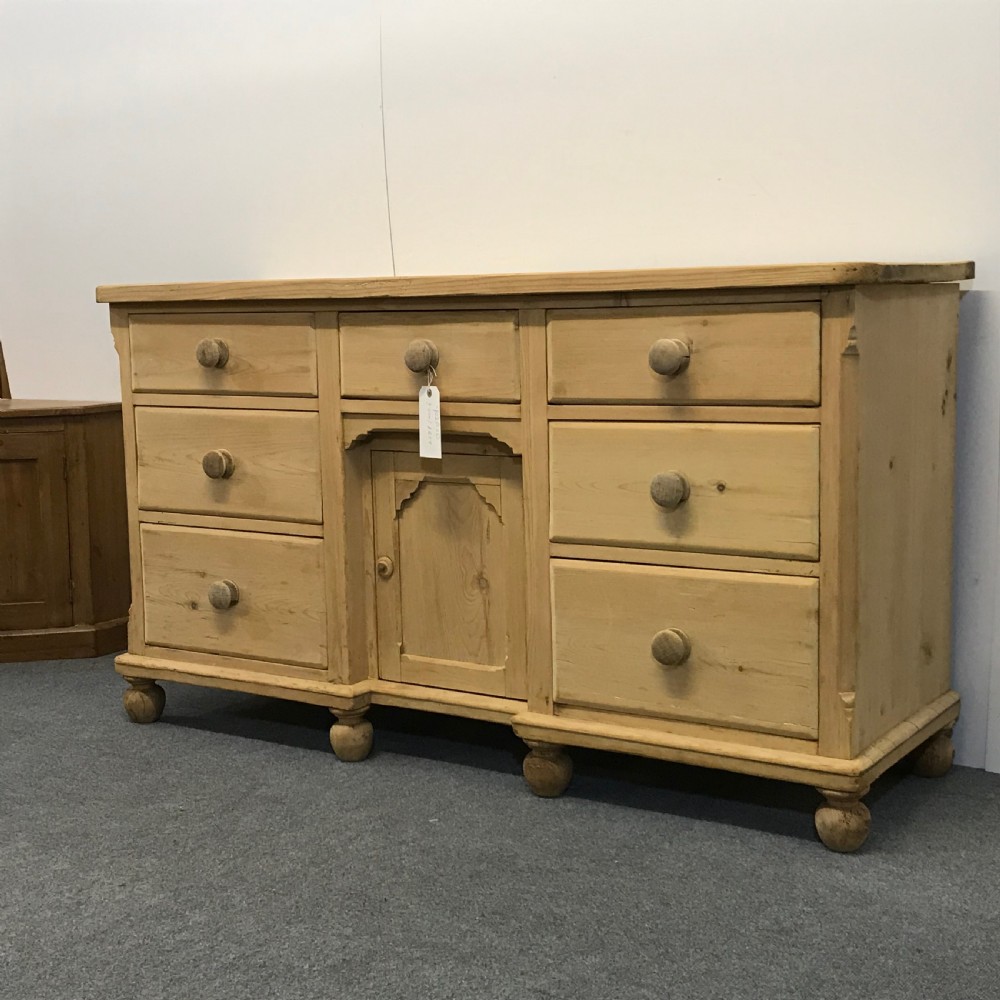 Victorian Yorkshire Pine Kitchen Farmhouse Sideboard View III