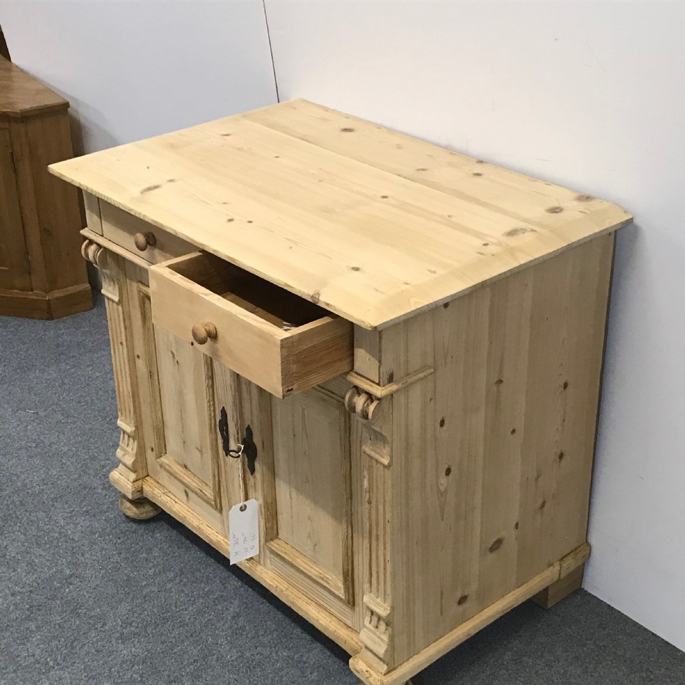 Charming Little Antique Pine Bedside Cupboard View IV
