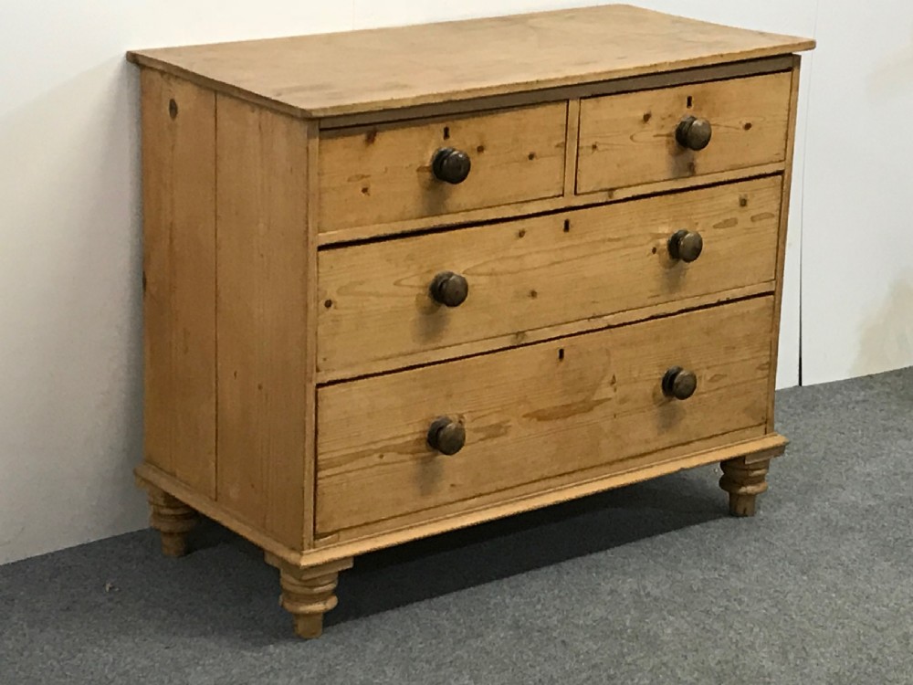 Rustic Old English Pine Chest of Drawers View III