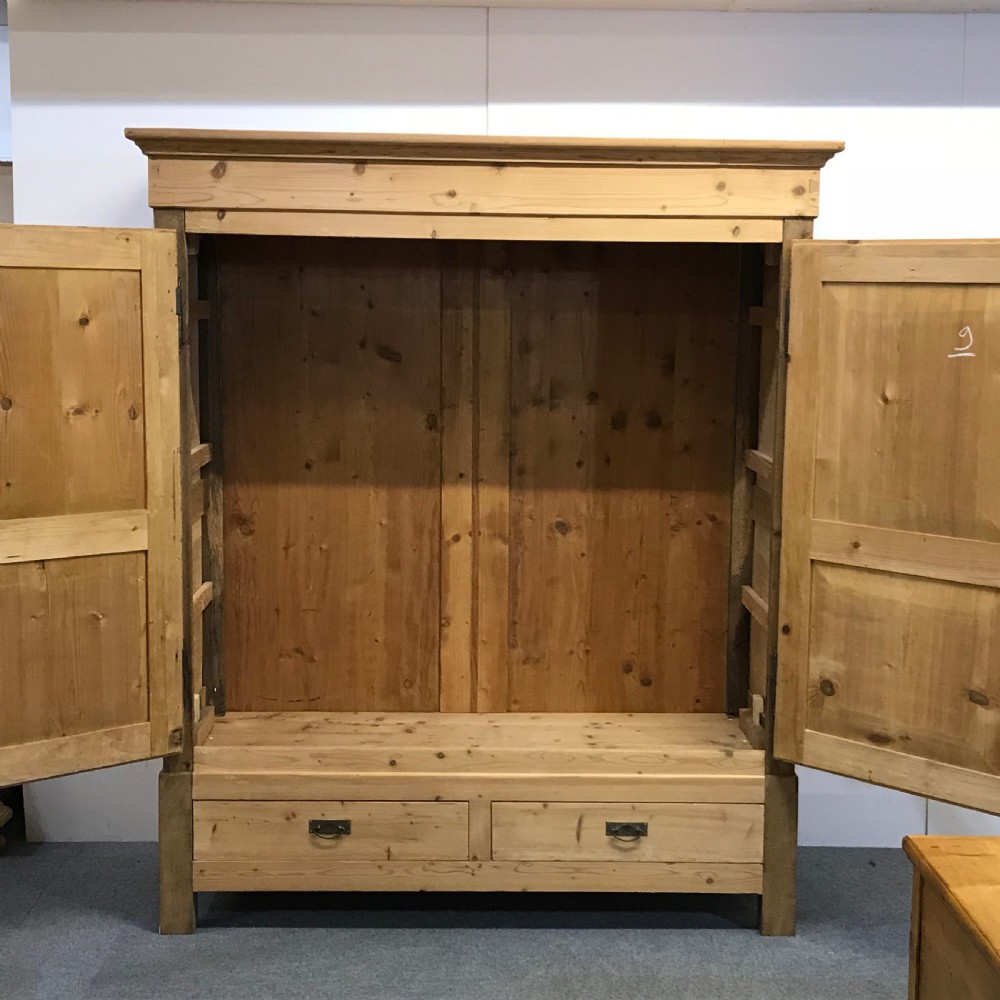 Old Pine Double Wardrobe c.1900 View II