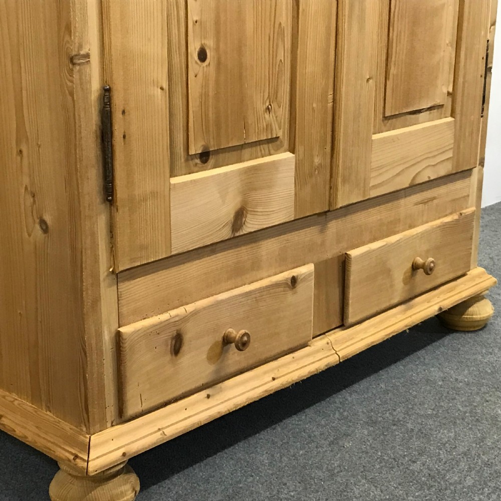 Small Double Antique Pine Wardrobe  View VII