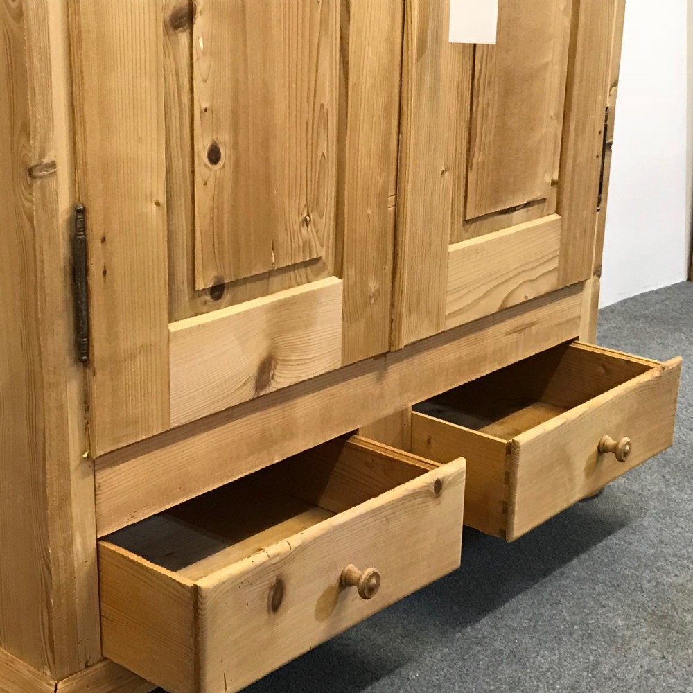 Small Double Antique Pine Wardrobe  View VIII
