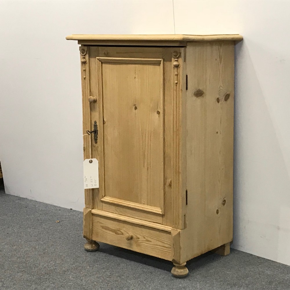 Antique Pine Bedside Book & Lamp Cupboard  View VI