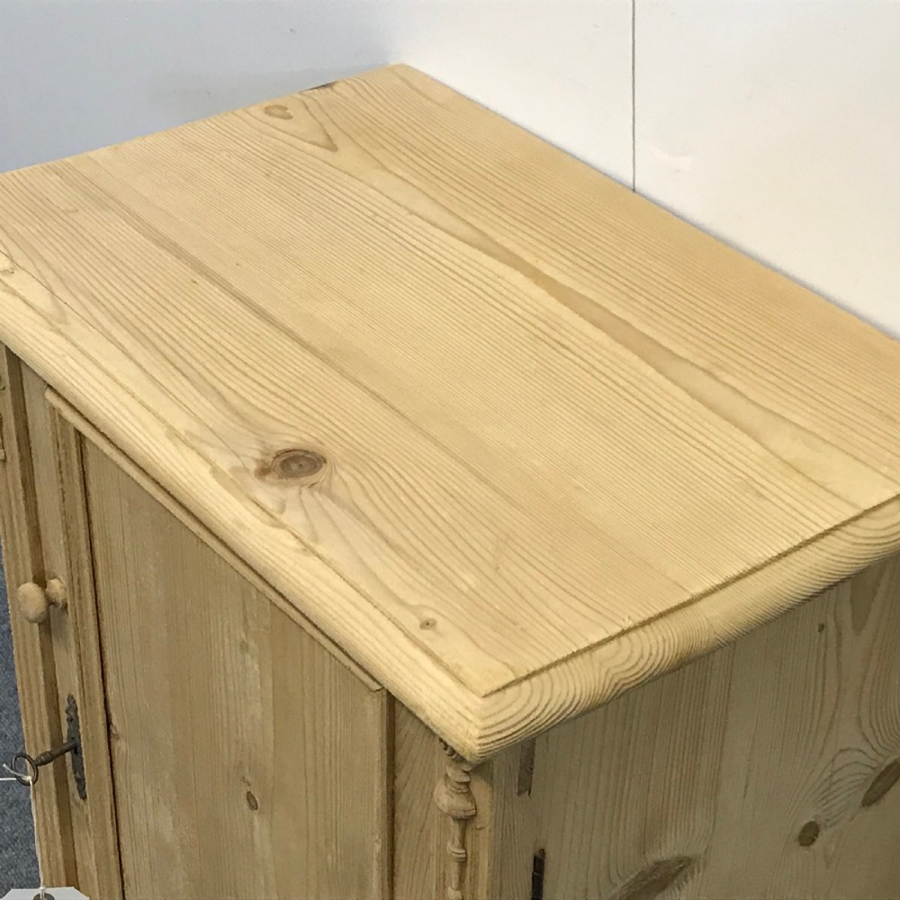 Antique Pine Bedside Book & Lamp Cupboard  View VIII