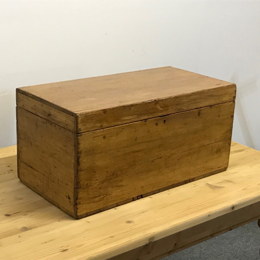 CHARMING VICTORIAN PINE TOY BOX 