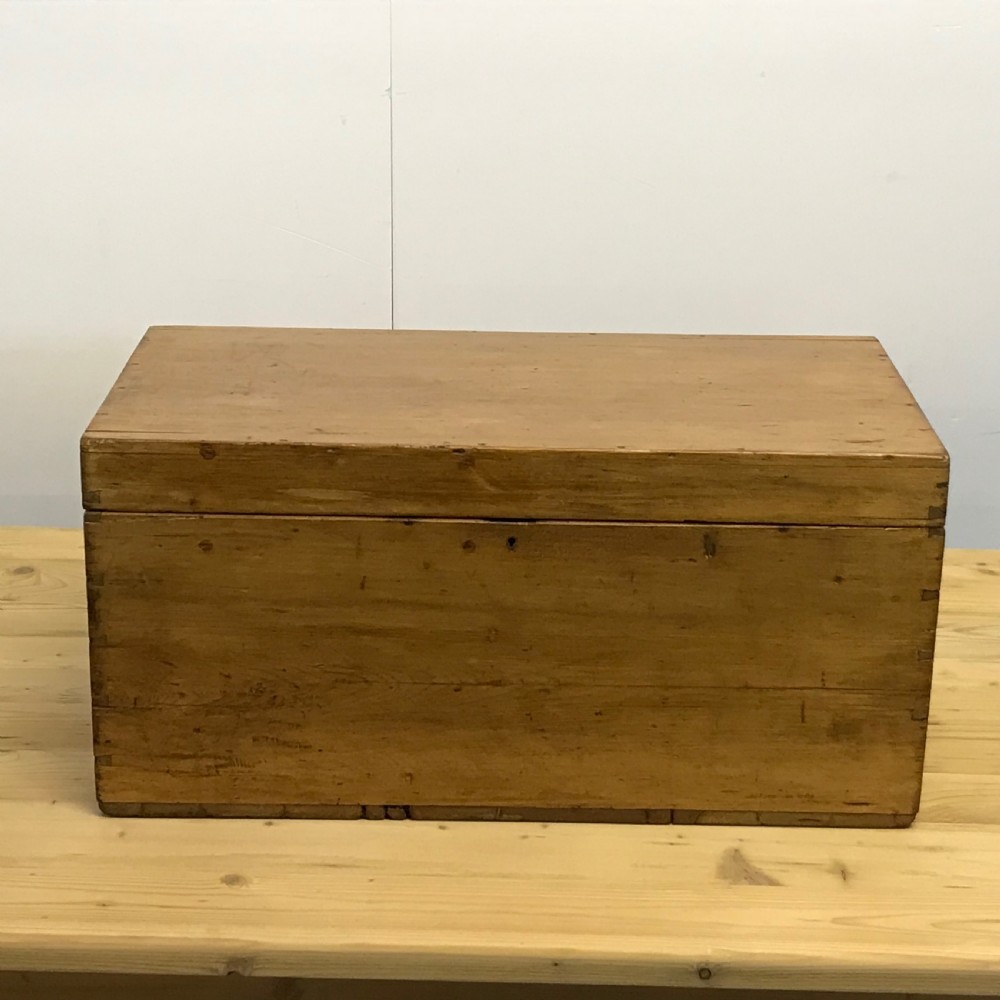 CHARMING VICTORIAN PINE TOY BOX  View II