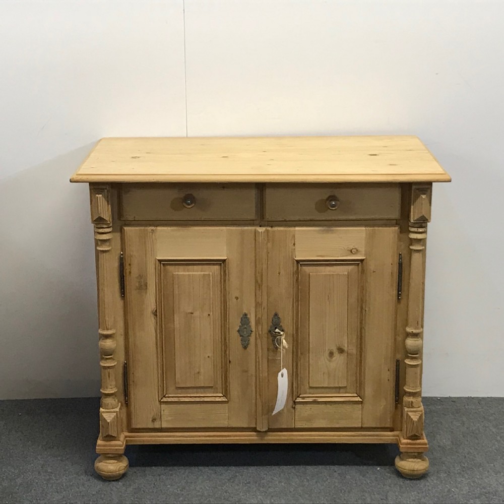 Small Old Pine Bedside Cupboard 