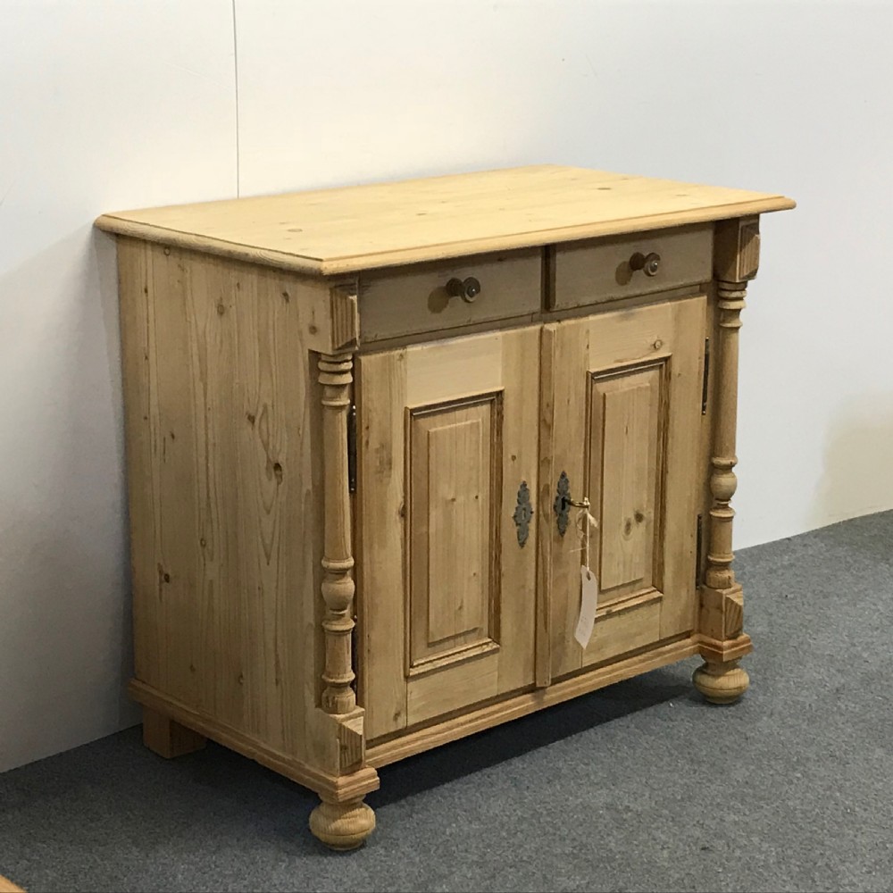 Small Old Pine Bedside Cupboard  View II
