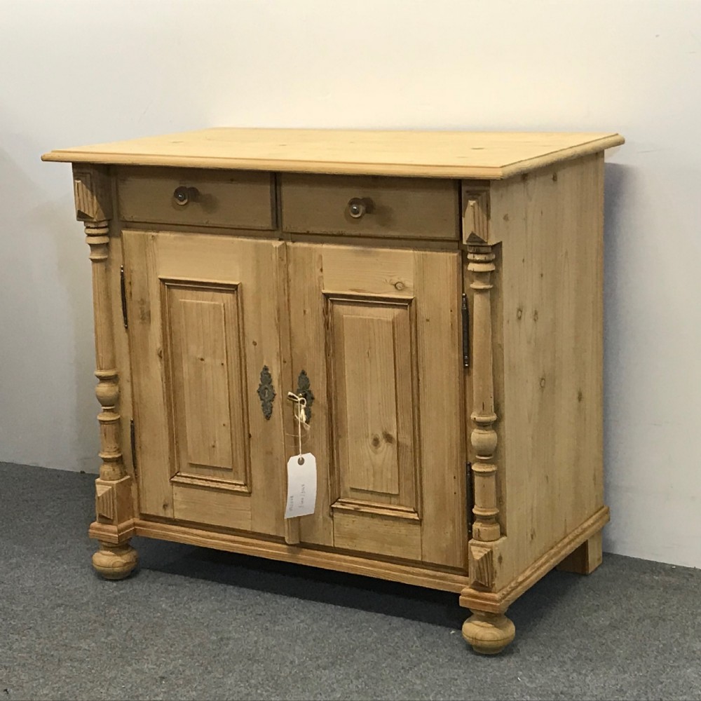 Small Old Pine Bedside Cupboard  View III