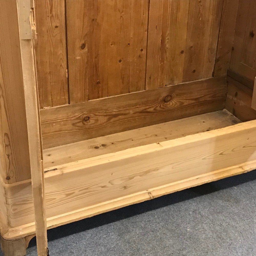 Large Antique Pine Double Wardrobe View III