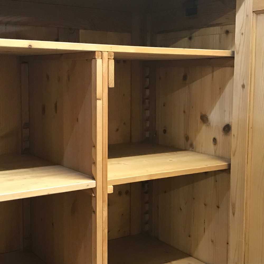 Small & Deep Antique Pine Wardrobe which Dismantles  View III
