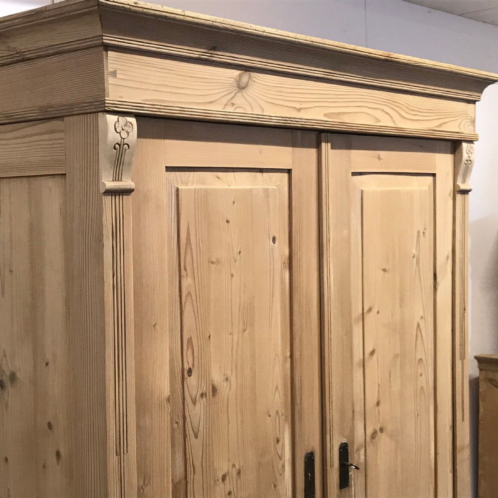 Small & Deep Antique Pine Wardrobe which Dismantles  View VI