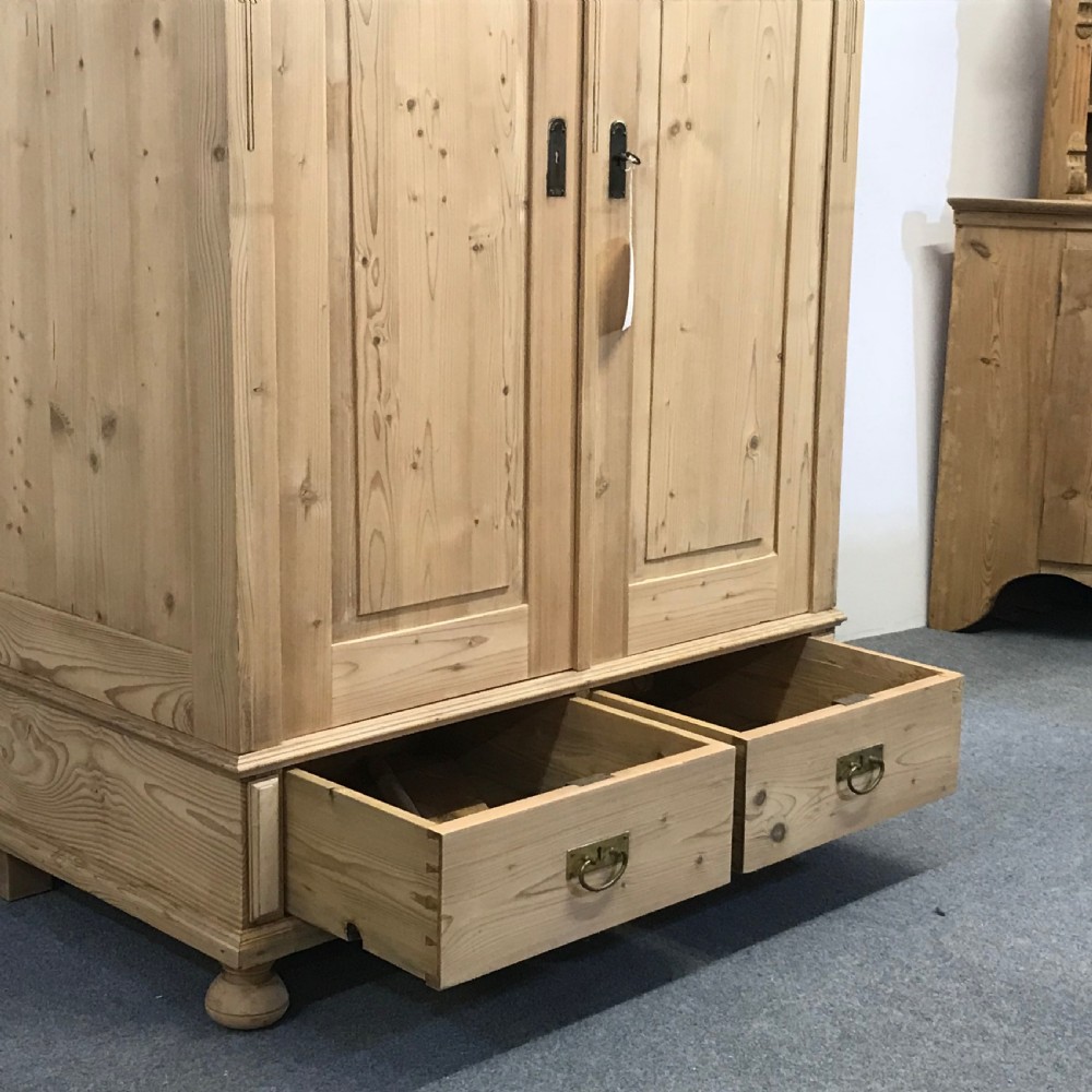 Small & Deep Antique Pine Wardrobe which Dismantles  View VII