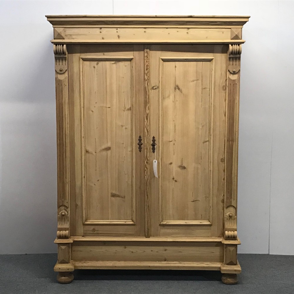 LARGE CHILDREN'S ANTIQUE PINE WARDROBE WHICH DISMANTLES 