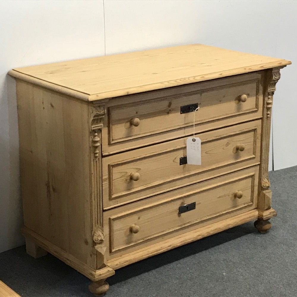 ANTIQUE PINE CHEST OF DRAWERS C.1915 View II