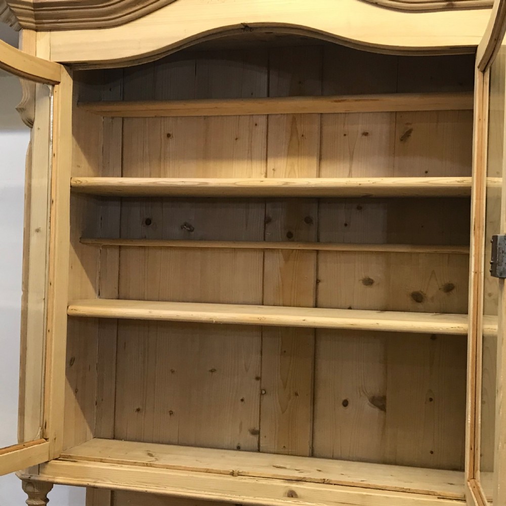 TALL PARTLY GLAZED ANTIQUE PINE DRESSER View VIII