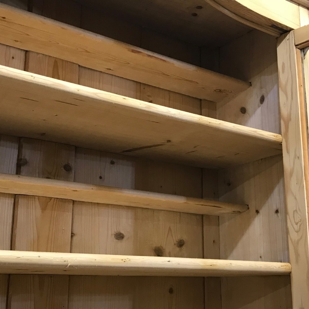 TALL PARTLY GLAZED ANTIQUE PINE DRESSER View IX