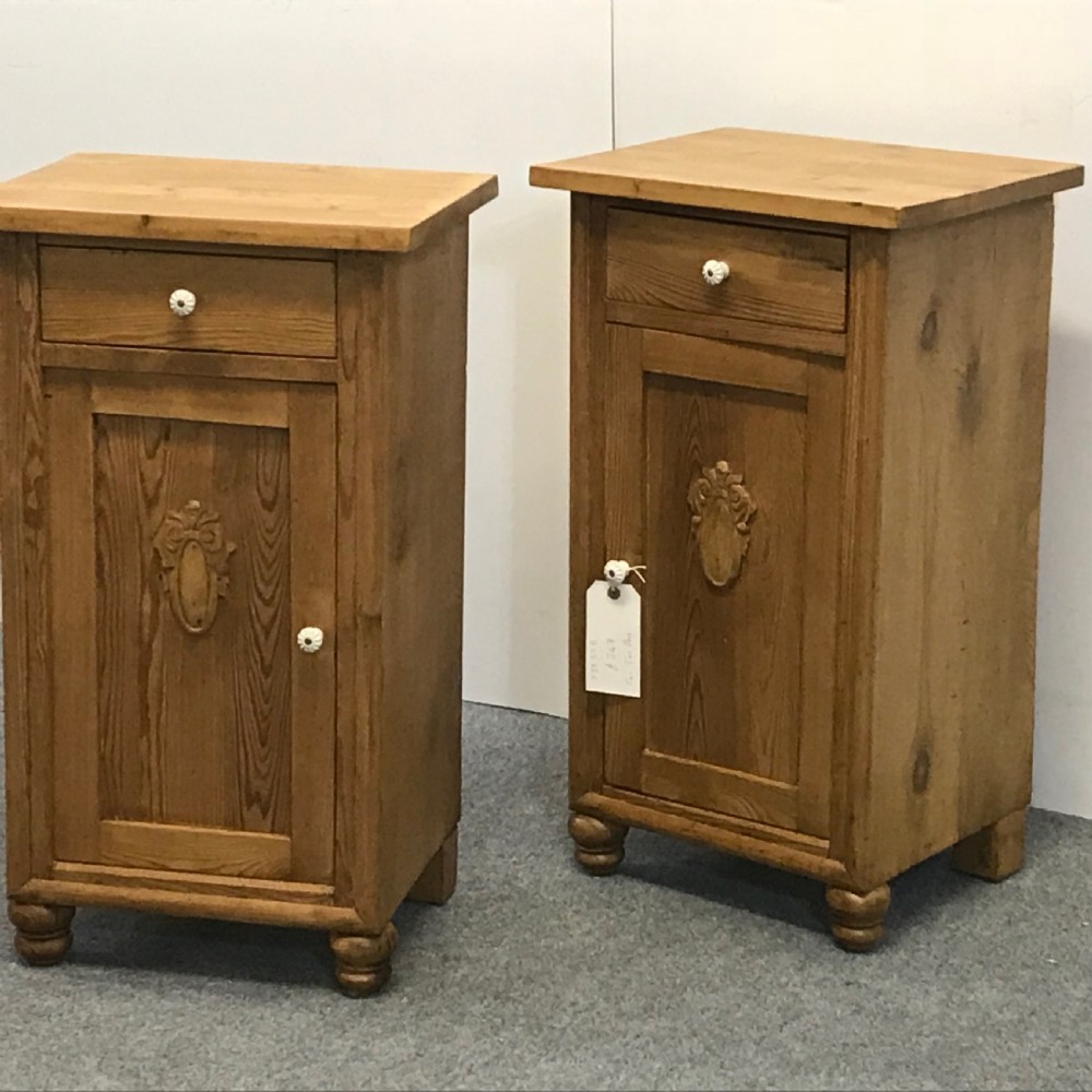 PAIR OF WAXED ANTIQUE PINE BESIDE CUPBOARDS View III