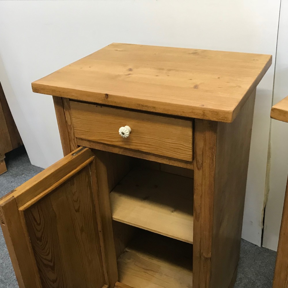 PAIR OF WAXED ANTIQUE PINE BESIDE CUPBOARDS View IV