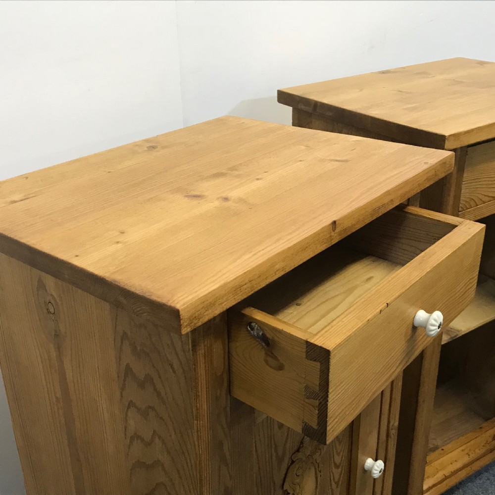PAIR OF WAXED ANTIQUE PINE BESIDE CUPBOARDS View VI