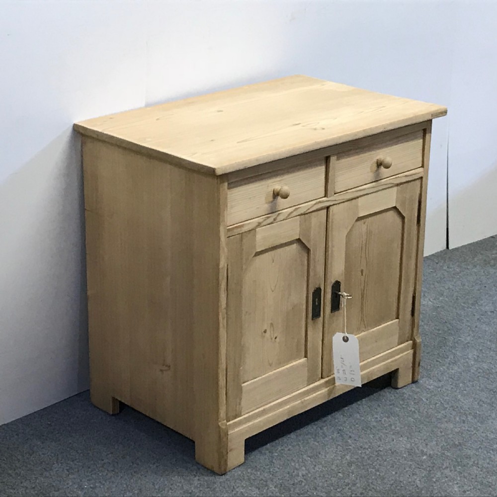 Old Pine Storage Cupboard with Towel Rail & Chopping Board  View II