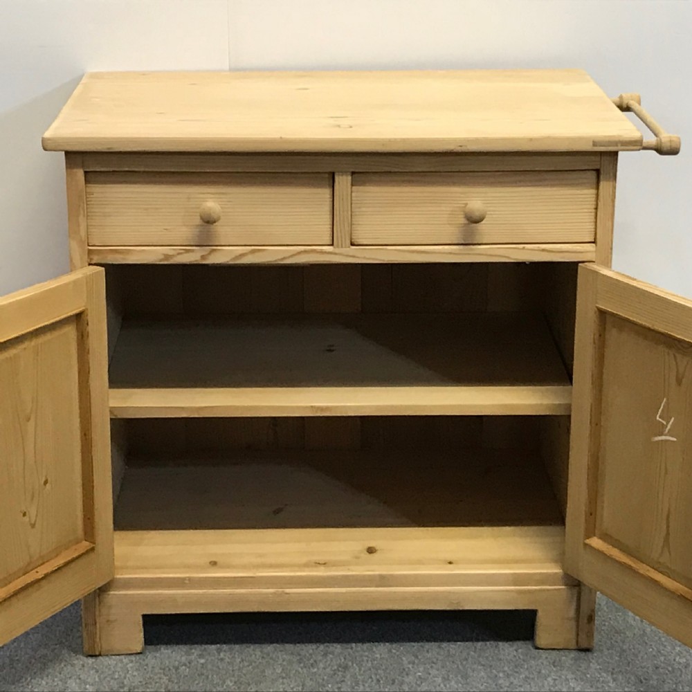 Old Pine Storage Cupboard with Towel Rail & Chopping Board  View IV