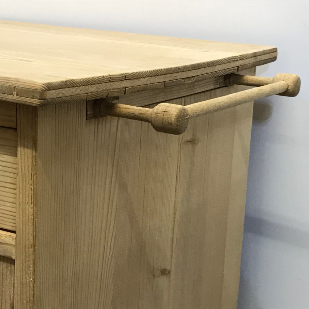 Old Pine Storage Cupboard with Towel Rail & Chopping Board  View VI