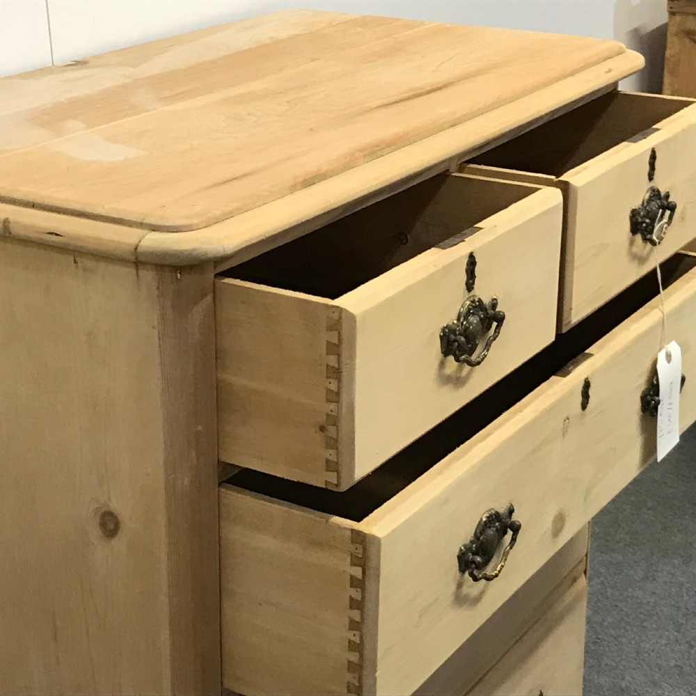 Tall Edwardian Pine Chest of Drawers View IV